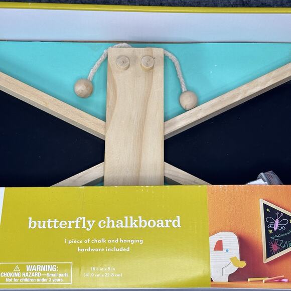 Christian Robinson Pillowfort Butterfly Chalkboard New! With Box! Sz (16.5”x 9”) - Picture 3 of 5